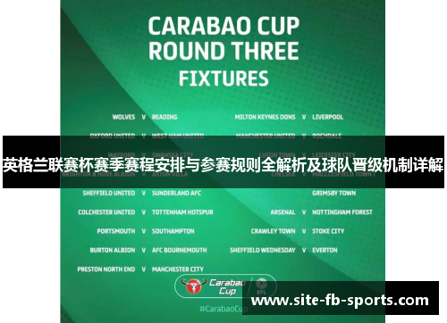 英格兰联赛杯赛季赛程安排与参赛规则全解析及球队晋级机制详解